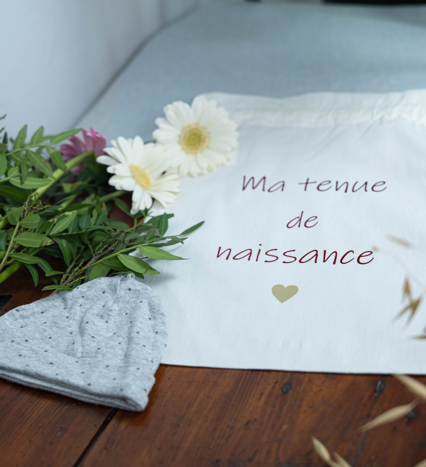 Pochon "Ma tenue de naissance", les premiers souvenirs de bébé