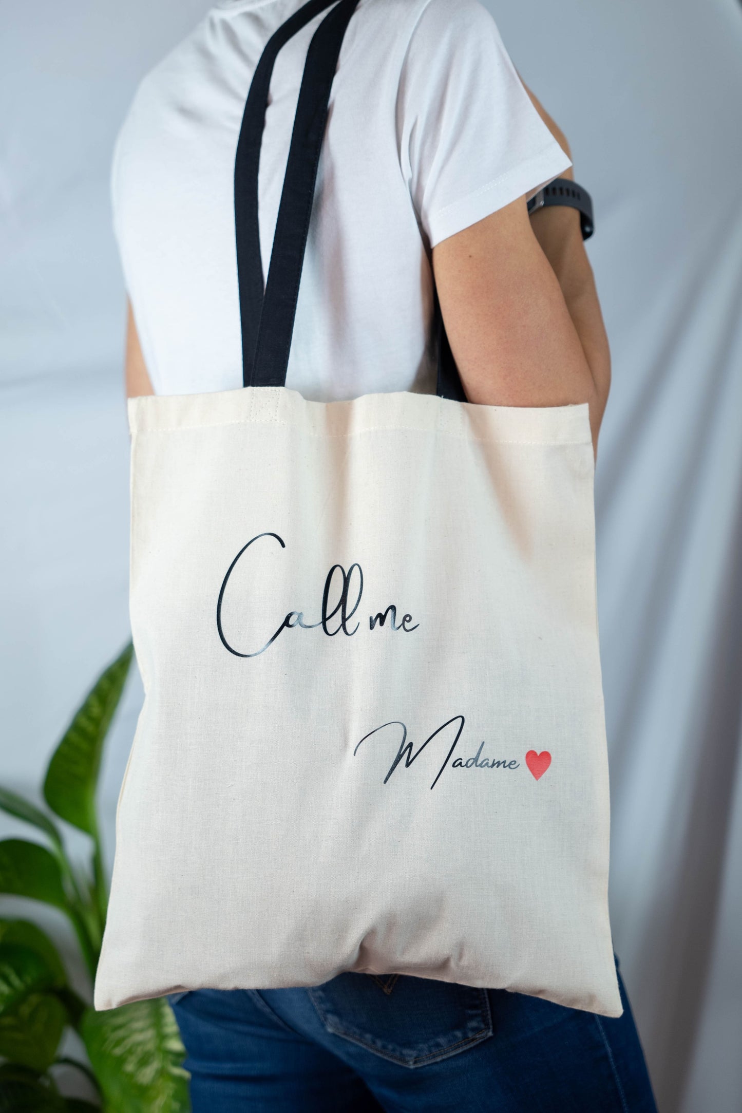 Totebag "Call Me Madame", pratique et rempli d'amour, le cadeau idéal pour la future mariée