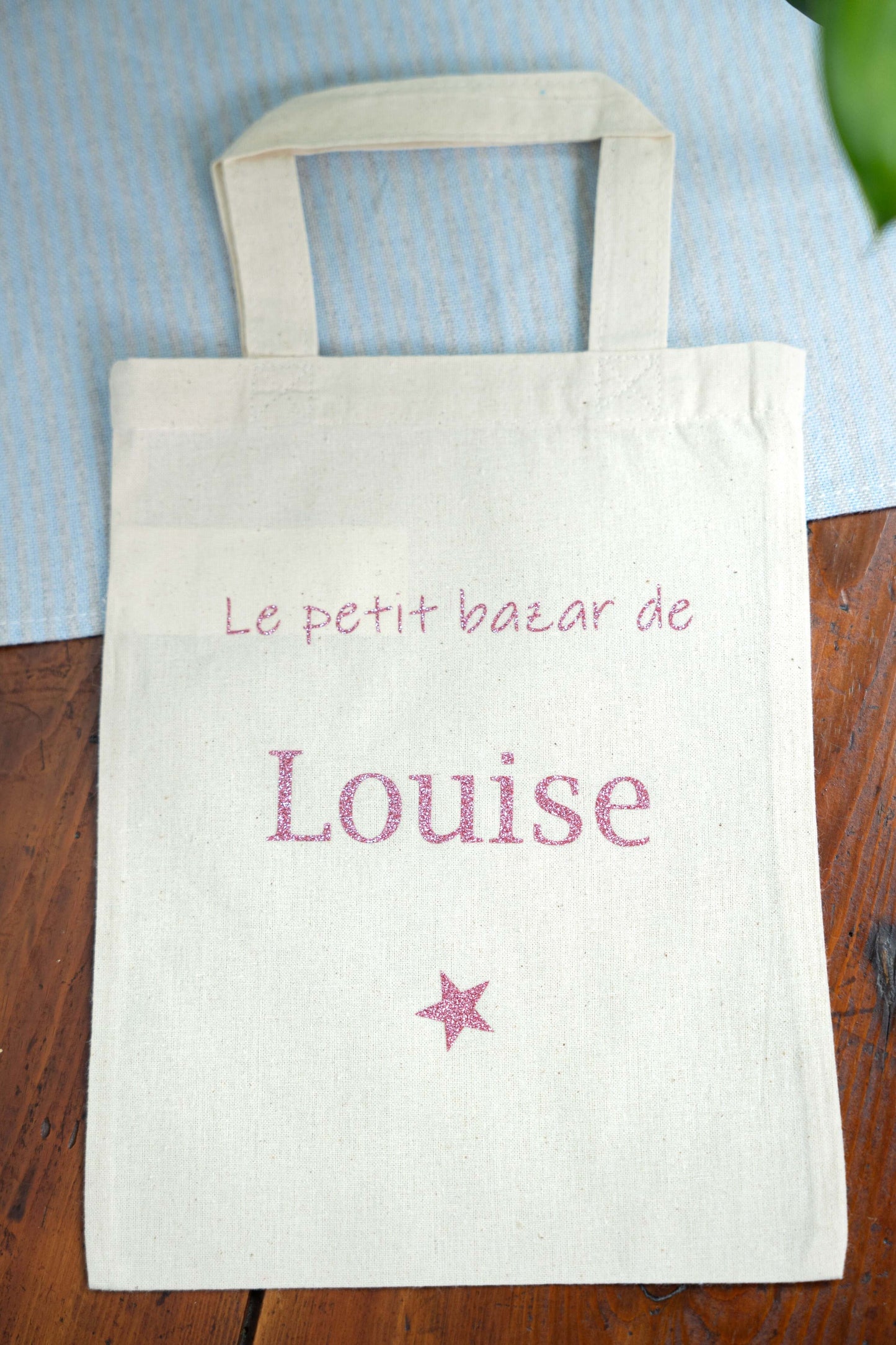 Mini tote-bag enfant personnalisé "Le petit bazar de ..."