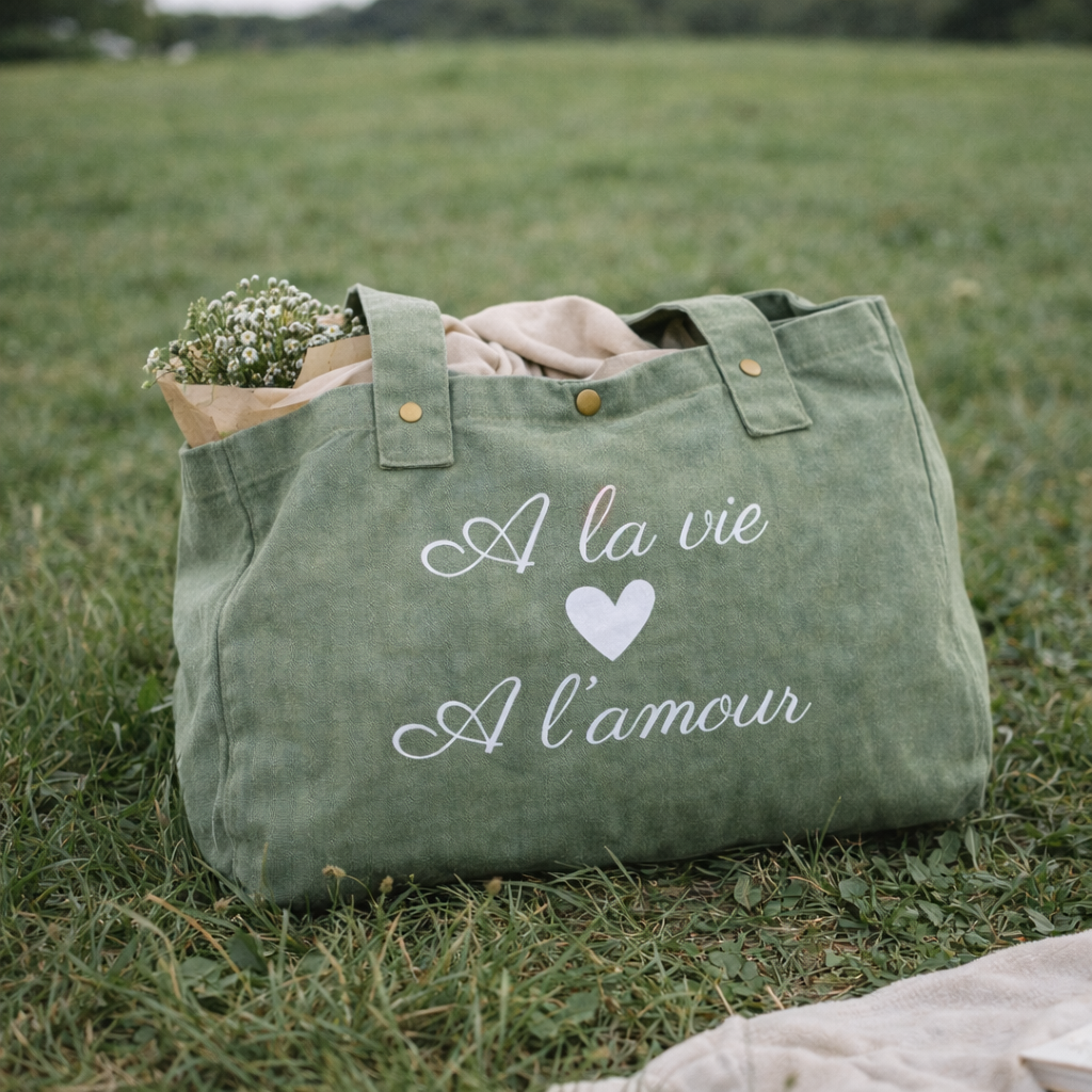 Sac Cabas Coton Femme - Message Amour